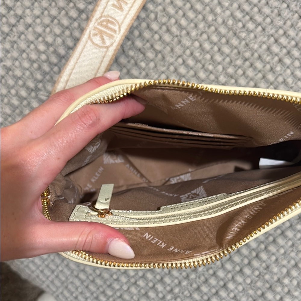 Anne Klein Cream Crossbody Bag - Picture 3 of 4